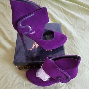 Purple Suede Heels